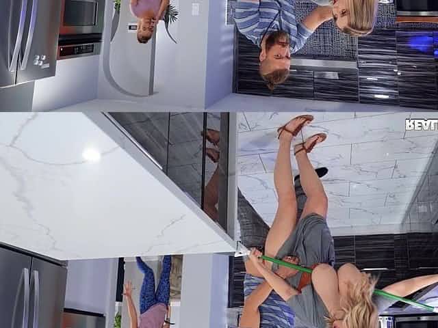 Busty blonde pornstar Codi Vore spreads her legs and rides a cock
