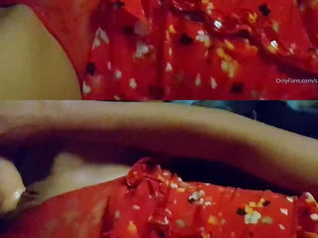 Foxy brunette amateur babe toying her wet pussy