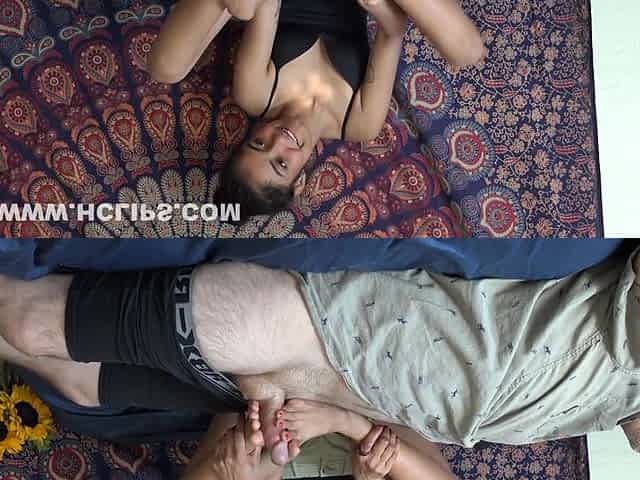Your Feet Feels Amazing. Footjob Edging With Asian Mask Wearing Masseuse With Long Toes With Viva Athena
