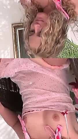 Tattooed Teen and Her Girlfriend Have Dirty Fun on the Floor