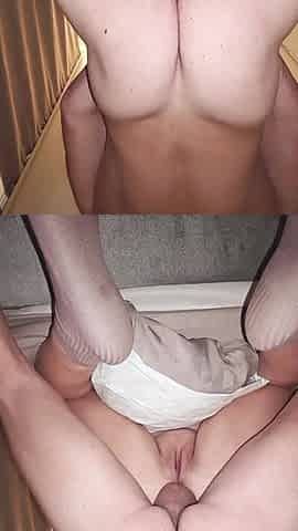 Wife cheating with neighbour. Butt-ramming.
