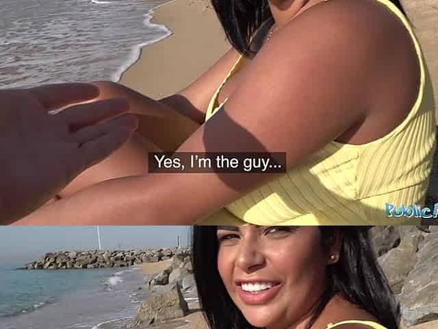 Public Agent A Blind date for Latin babe with giant natural tits