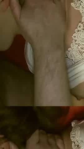 Bukkake cumshot for the hot teen
