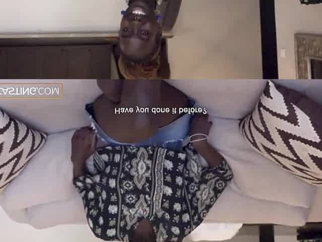 Amateur Darksome Skin Ebony Sweetheart Rides BWC After Coarse Mouth Screw In Casting