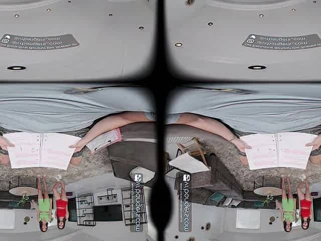 VR Bangers: Youthful Neighbors Trio Sex with Virgin Student FFM Oral in a Bubble Baths - VR Porn