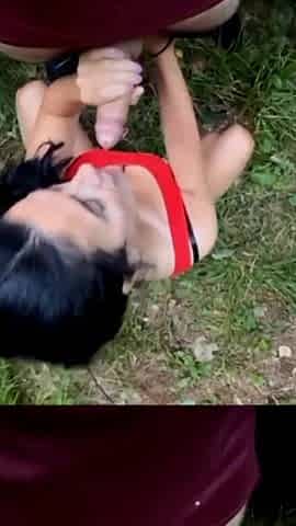 Deepthroating in the sound of nature