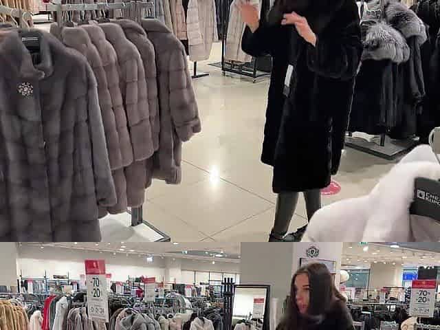 Double surprise in a fitting room from a stepmom