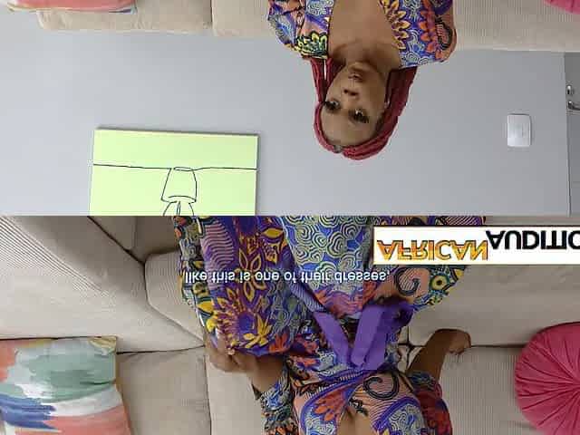 Giant breasts Afro teen enjoys coarse sex after fake casting with stranger