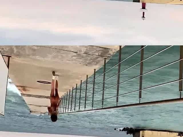 NAKED GIRL WALKS ON THE BEACH IN SOCHI