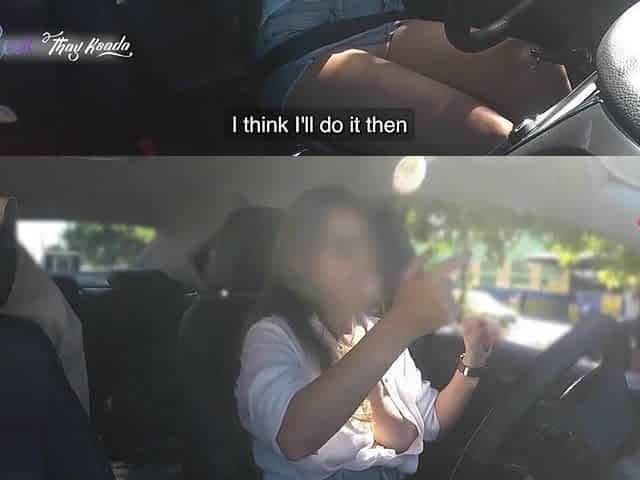 Hawt wife out of pants asking for directions and letting the stranger touch her