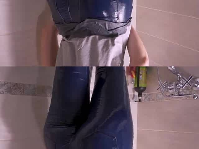 Angel Taking A Shower And Showing Off Her Moist Vagina Cameltoe
