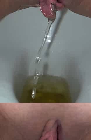 Morning Pee Collection! Close-up Pussy with Dirty Pads! Female POV!