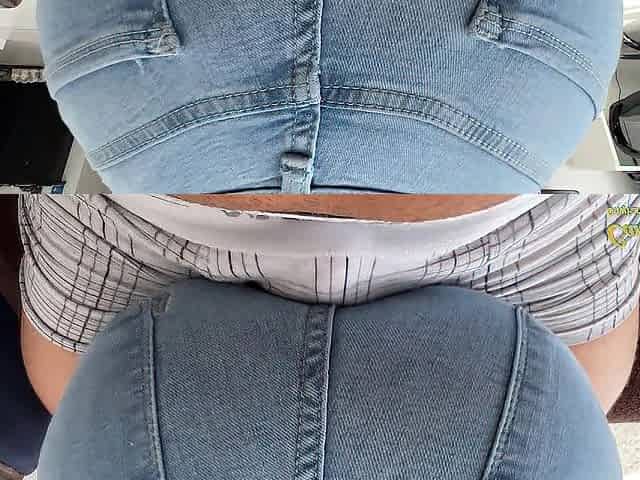 Step sis knows how to turn me on, Humping and riding my Weenie in constricted Jeans