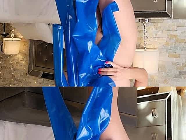 Bianca Beauchamp - Dressing in Blue Latex