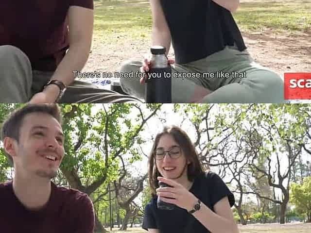 Cute Teen Couple's Public Blowjob at the Park