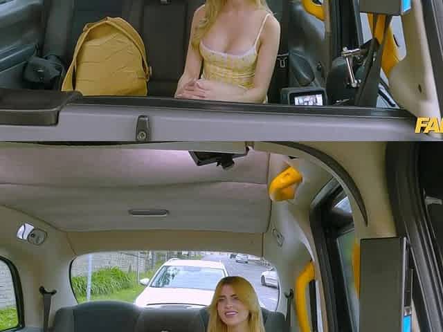 Latina girl took a taxi but she did not know that she will get something else