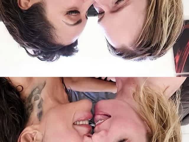 Big cock EXGF interracial busty geek coed blowjob