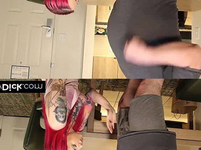 Large breasts queen finds out this guy has the smallest rod ever