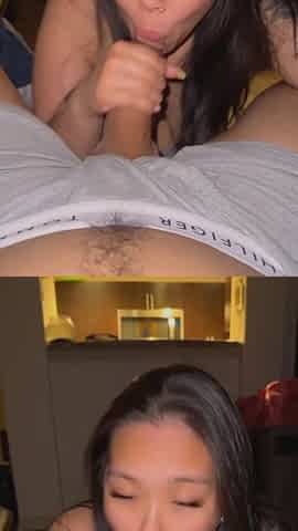 Every Man Deserves a Blowjob Before Bed POV Slopy Blowjob Cumshot in Mouth