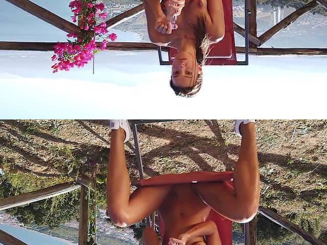 Solo out in the sun with toy action and real orgasms