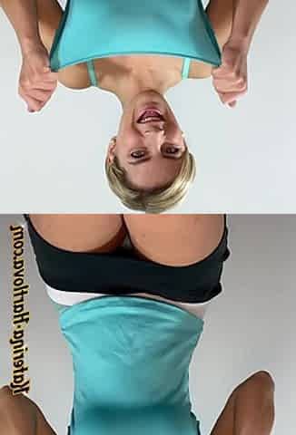Above Camera Bouncing Boobs Panties Play and Fuck My Pussy by Glass Big Dildo