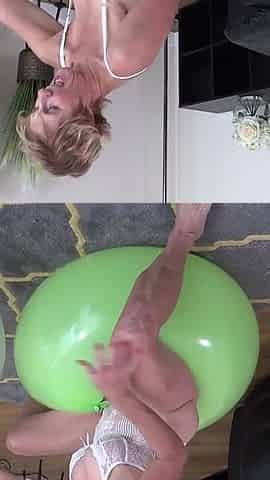 Hot MILF Having Fun with a Big Balloon