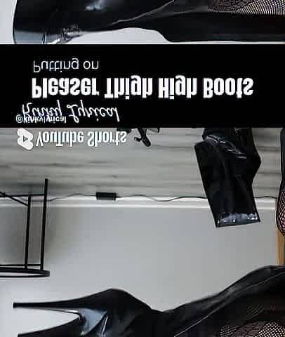 Boots Fetish - Putting on Pleaser Haunch High Boots