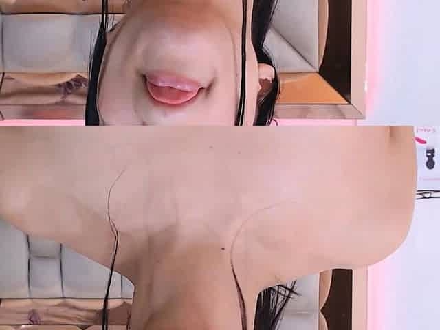 Perky Tits Babe Sucking and Fingering Herself
