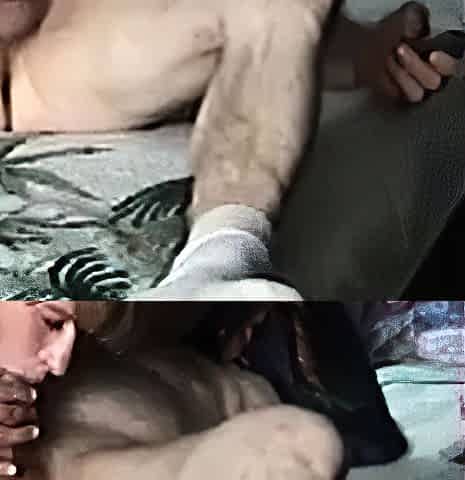 Big-Tits Amateur Blowjob on Webcam: Young Woman and Old Man