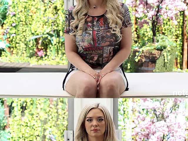 Charming Blond with a Ideal Set of Giant Natural Titties