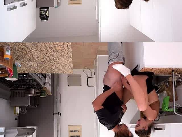Kitchen hot sex with stepsister