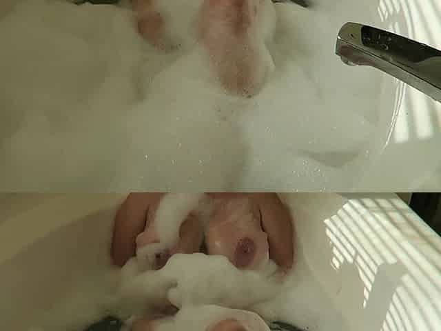 Lonely Large Titty Hotwife Bangs Herself in the Washroom