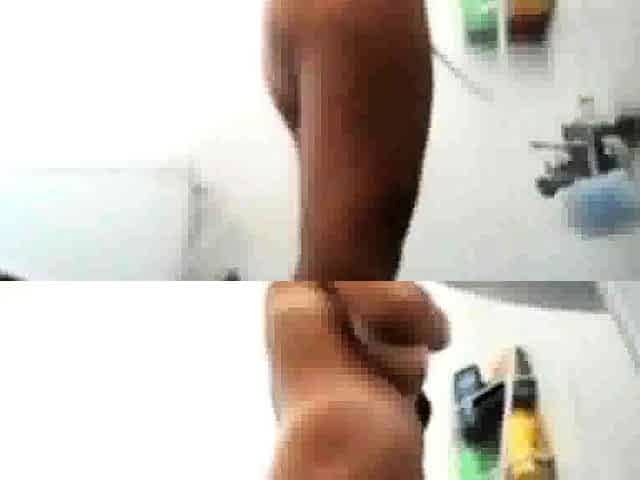 My showering stepsister (22yo, tan lines), voyeur