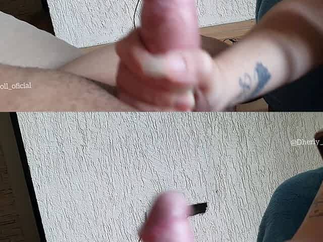 Look at My Long Nails Playing with This Juicy Cock Until It Cums, and Playing with the Thick Load Too