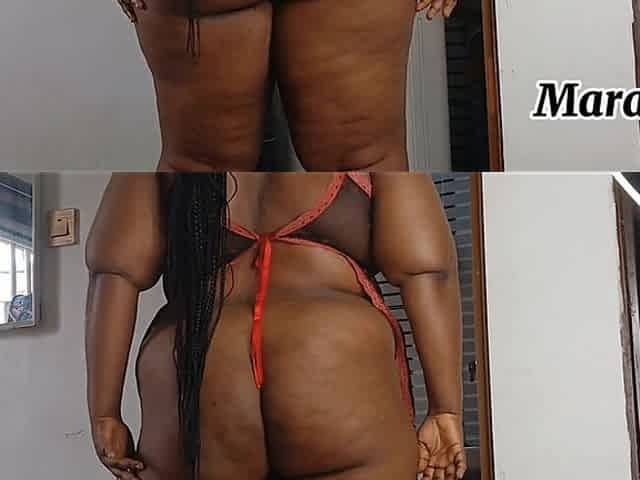 Sexy Ebony Nigerian MILF in Lingerie Doing Laundry - Mara Exotic
