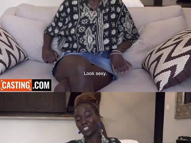 Busty Ebony Model Bounces Wild On Gringo Producer At Casting Debut - Big tits