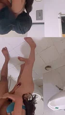 Sister-in-law Was Taking Bath in the Bathroom When Suddenly the Jiju Came and Fuck Her and Cum on Her Big Boobs