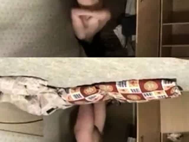 my busty stepmother changes the bed naked