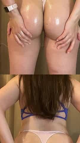 Oil for a Juicy Butt and an Anal Plug in the Butt