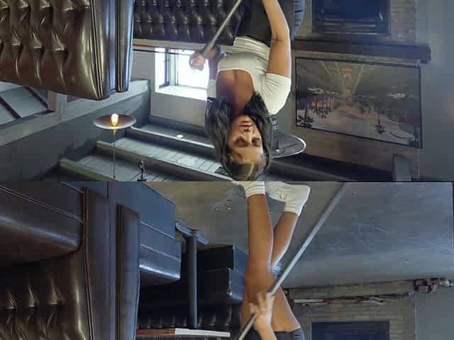 Teen stepsis fucks stepbro at restaurant