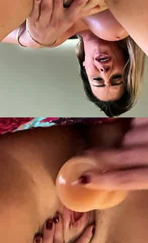 Big boobs milf masturbates with her dildo