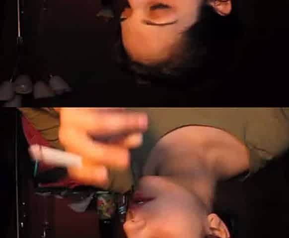 Amanda smoking a nice Malborro