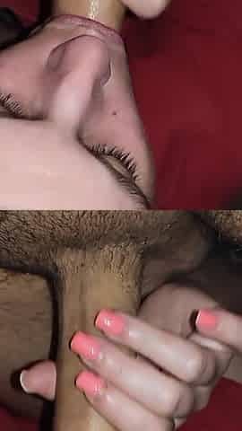 Homemade Amateur MILF Sucking Big Cock Blowjob Deepthroat