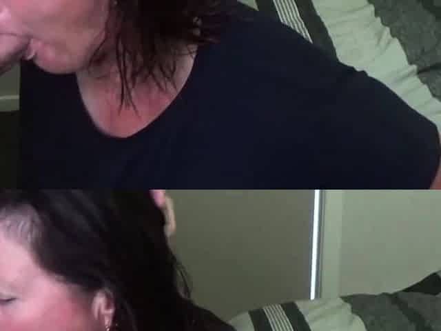 Milf Surprised by Premature Ejaculation During Blowjob