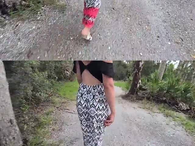 lewd white beauty lets me dog her in the woods