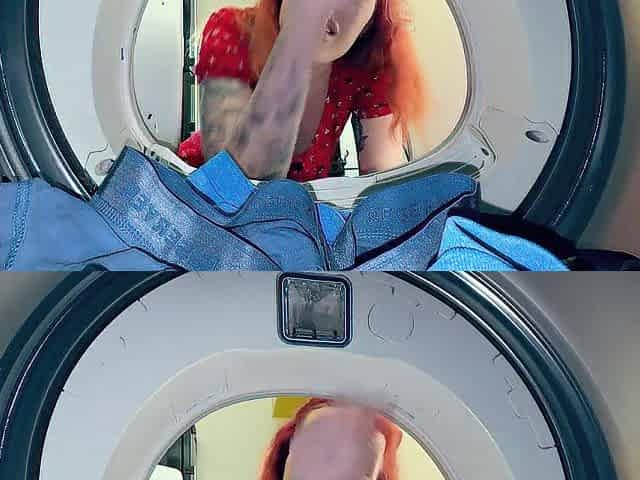 Step Son Bangs Step Mamma Stuck in Washer - Hawt Creampie Finish