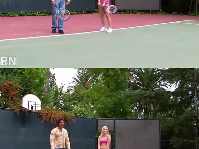 2 large titties tennis cuties like screw in trio with sexy cum in throat