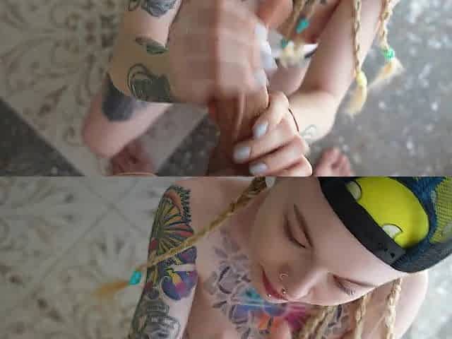 Teen gives sloppy oral job and takes cum on her cute face. Karneli Bandi