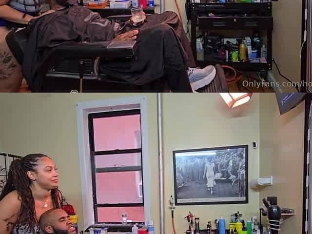 Crazy black sex in the Barbershop