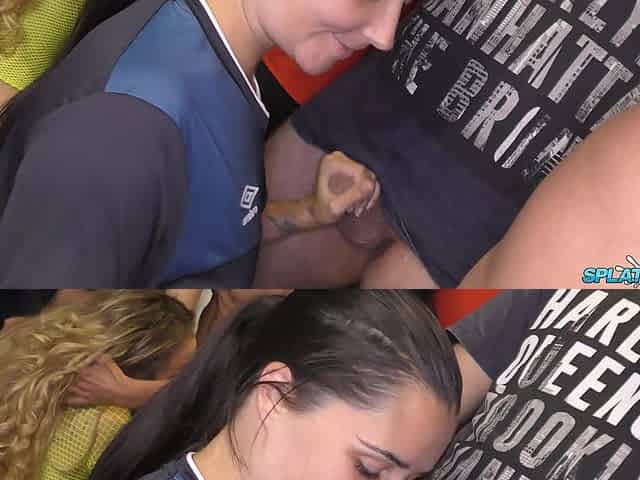 Horny Teen Getting Her First Ever Bukkake